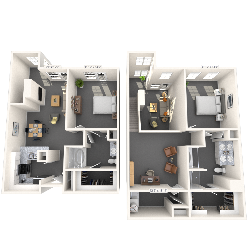 Floorplan image of unit 305